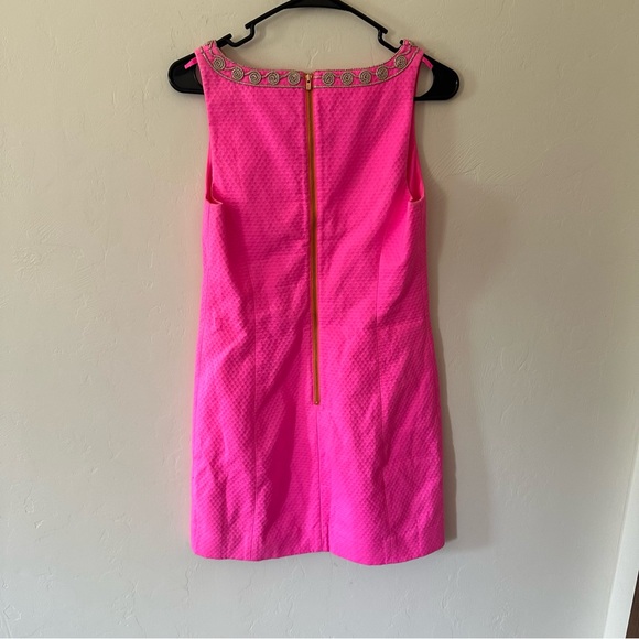 Lilly Pulitzer Gabby Shift Dress | Pop Pink Gold - Picture 5 of 11